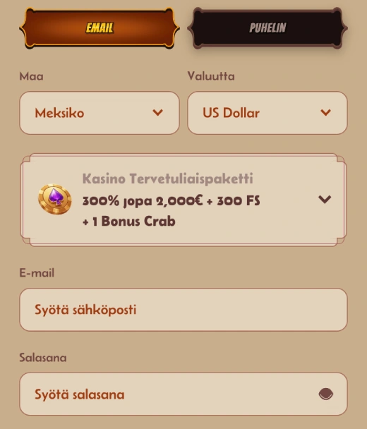 AlaWin Casino rekisteröitymisprosessi